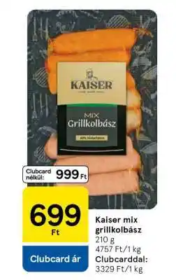 Tesco KAISER MIX GRILLKOLBÁSZ ajánlat