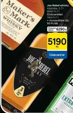 Tesco Joe Rebel whisky ajánlat