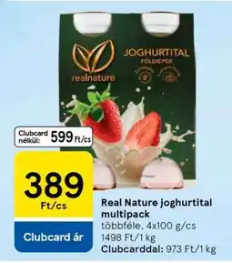 Tesco Real Nature joghurtital multipack ajánlat