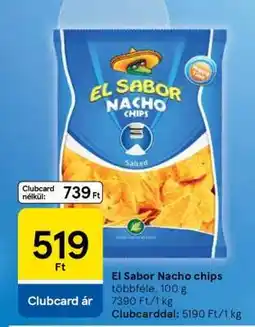 Tesco El Sabor Nacho chips ajánlat