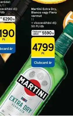 Tesco Martini Extra Dry, Bianco vagy Fiero vermut ajánlat
