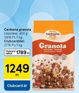 Tesco CERBONA Granola ajánlat