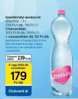 Tesco SZENTKIRÁLYI Ásványvíz ajánlat