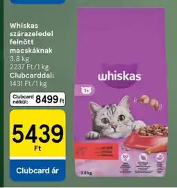 Tesco Whiskas szárazeledel felnőtt macskáknak ajánlat