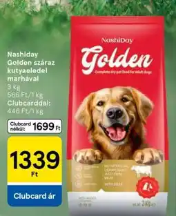 Tesco Nashiday Golden száraz kutyaeledel marhával ajánlat