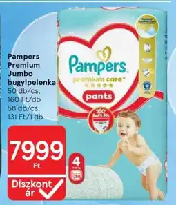 Tesco Pampers Premium Jumbo bugyipelenka ajánlat