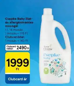 Tesco Csepke Baby illat- és allergénmentes mosógél ajánlat