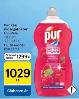 Tesco Pur kézi mosogatószer ajánlat