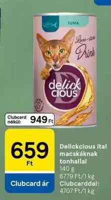 Tesco Delickcious ital macskáknak tonhallal ajánlat
