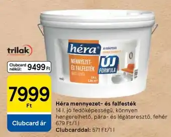 Tesco Héra mennyezet- és falfesték ajánlat