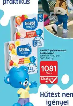 Tesco Nestlé Yogolino tejalapú bébidesszert ajánlat