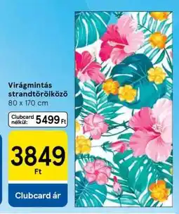 Tesco Virágmintás strandtörölköző ajánlat