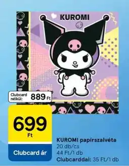 Tesco KUROMI papírszalvéta ajánlat