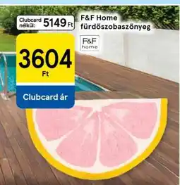 Tesco F&F Home fürdőszobaszőnyeg ajánlat