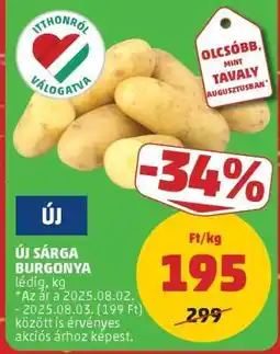 PENNY Új sárga burgonya ajánlat