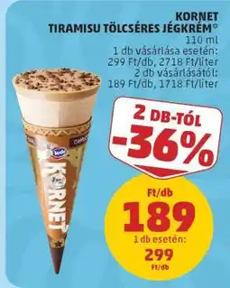 PENNY Kornet Tiramisu Tölcséres Jégkrém ajánlat