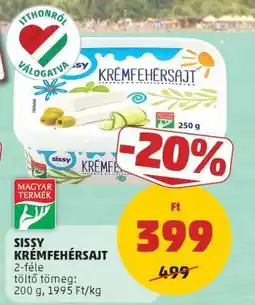 PENNY Sissy Krémfehérsajt ajánlat