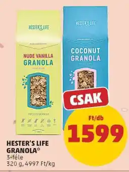 PENNY HESTER’S LIFE﻿﻿ Granola ajánlat