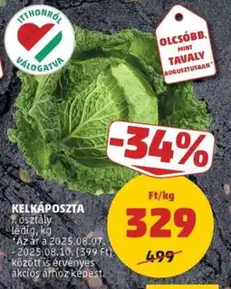 PENNY Kelkáposzta ajánlat