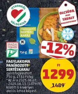 PENNY Fagylakoma Panírozott Sertéskaraj ajánlat