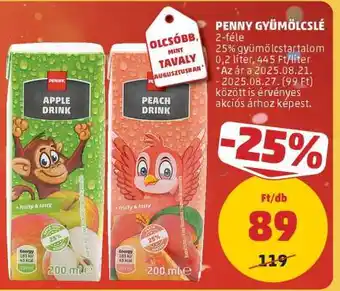 PENNY PENNY GYÜMÖLCSLÉ ajánlat