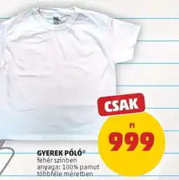 PENNY Gyerek póló ajánlat