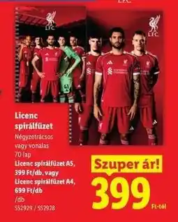Lidl Licenc spirálfüzet ajánlat