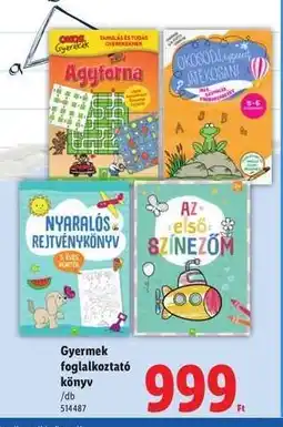 Lidl Gyermek foglalkoztató könyv ajánlat