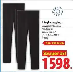 Lidl Lányka leggings ajánlat