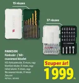 Lidl PARKSIDE Fúrószár- / bitcsavarozó készlet ajánlat