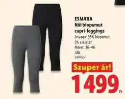 Lidl esmara Női biopamut capri-leggings ajánlat