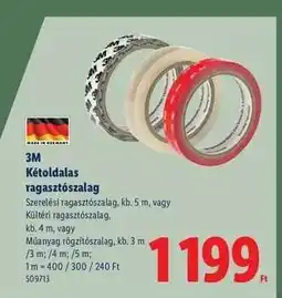 Lidl 3M Kétoldalas ragasztószalag ajánlat