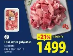 Lidl Friss sertés gulyáshús ajánlat