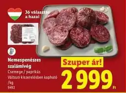 Lidl Nemespenészes szalámivég ajánlat