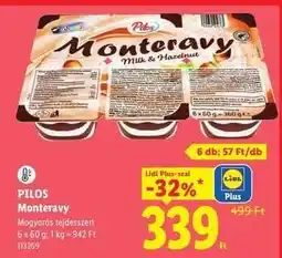 Lidl PILOS Monteravy ajánlat