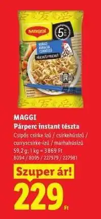 Lidl MAGGI Párperc Instant Tészta ajánlat