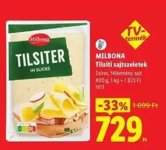 MILBONA Tilsiti sajtszeletek