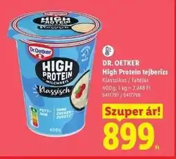 Lidl Dr. Oetker High Protein tejberizs ajánlat