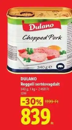 Lidl DULANO ajánlat