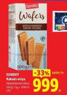 Lidl SONDEY Kakaós ostya ajánlat