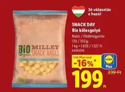 Lidl SNACK DAY Bio kölesgolyó ajánlat