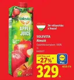 Lidl SOLEVITA Almalé ajánlat