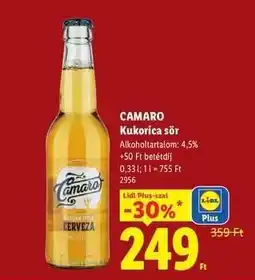 Lidl CAMARO Kukorica sör ajánlat