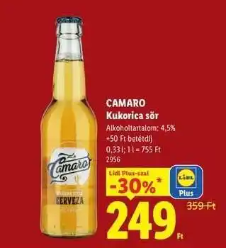 Lidl CAMARO Kukorica sör ajánlat