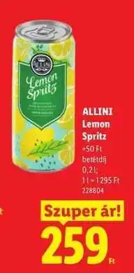 Lidl ALLINI Lemon Spritz ajánlat