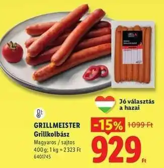 Lidl GRILLMEISTER Grillkolbász ajánlat