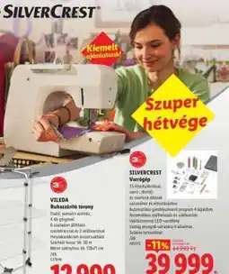 Lidl SilverCrest Varrógép ajánlat