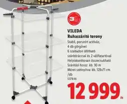 Lidl Vileda Ruhaszárító torony ajánlat