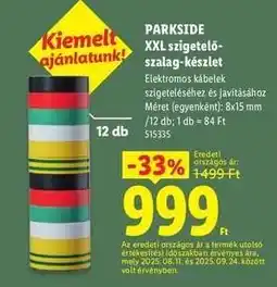Lidl PARKSIDE XXL szigetelő-szalag-készlet ajánlat