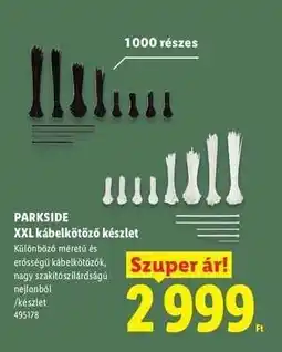Lidl PARKSIDE XXL kábelkötöző készlet ajánlat